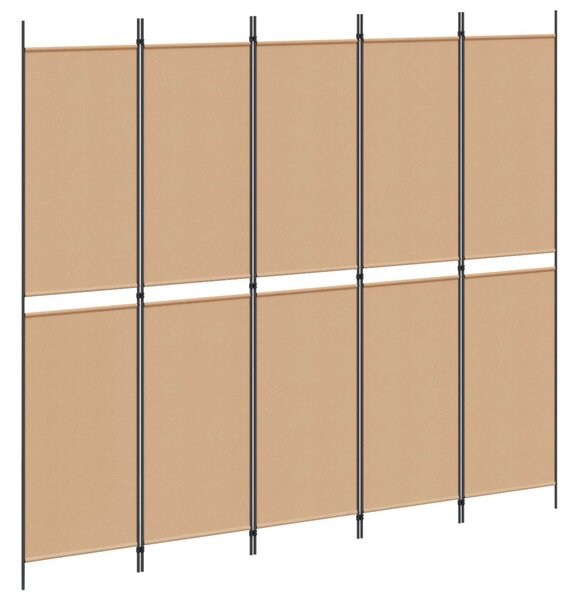 VidaXL 5-panelos szoba leválasztó Bézs 250 x 220 cm Szövet