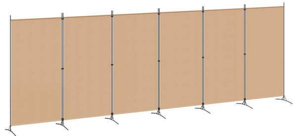6-paneles szobaelválasztó Bézs 520 x 180 cm Szövet