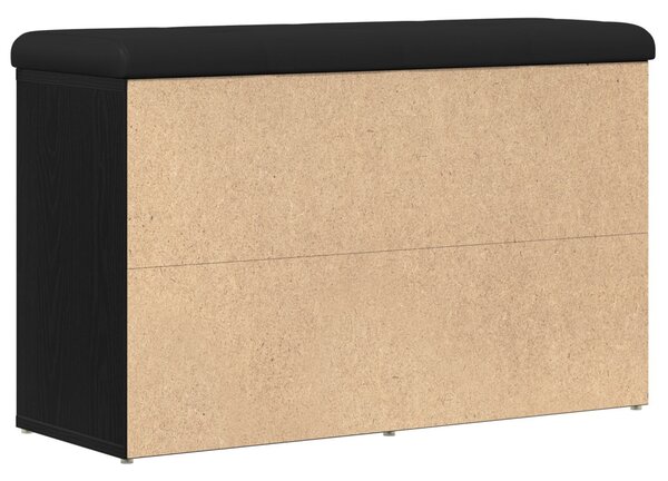 Tárolópad Fekete Tölgy 80x30x48 cm Műgyanta