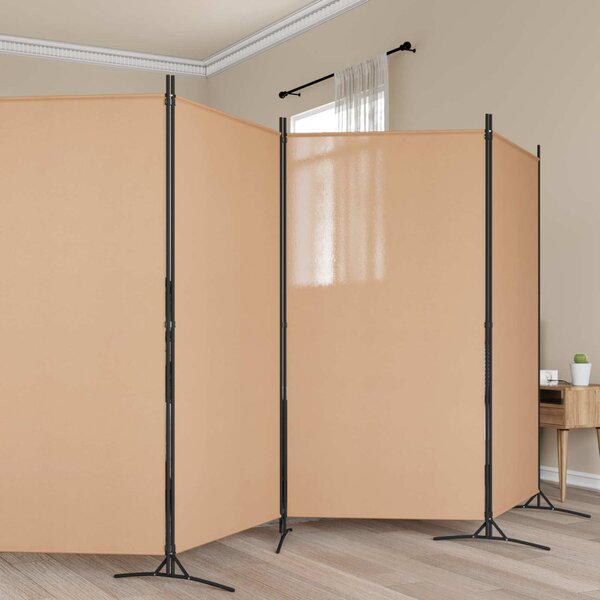VidaXL 5-paneles szoba elválasztó Bézs 433 x 180 cm Szövet