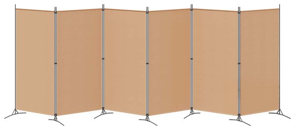 6-paneles szobaelválasztó Bézs 520 x 180 cm Szövet