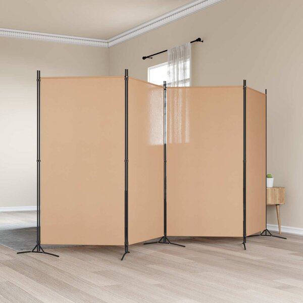 VidaXL 4-paneles szoba elválasztó Bézs 346 x 180 cm Szövet
