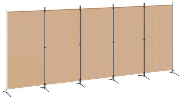 VidaXL 5-paneles szoba elválasztó Bézs 433 x 180 cm Szövet