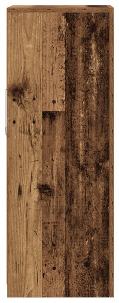 LED világítással rendelkező oldalajtó régi fa 41x37x100 cm