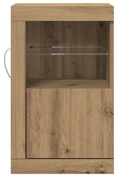 LED tálaló 41 x 37 x 67 cm Szerelt Fa Artisan tölgy