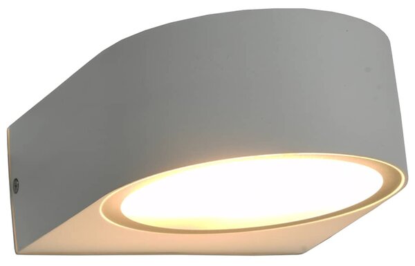 VidaXL 2 db fehér kerek kültéri LED falilámpa 11 W