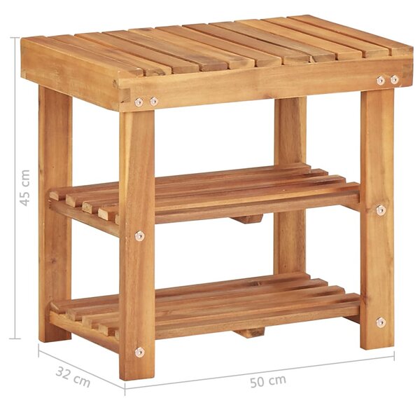 Tömör akácfa cipőtartó 50 x 32 x 45 cm