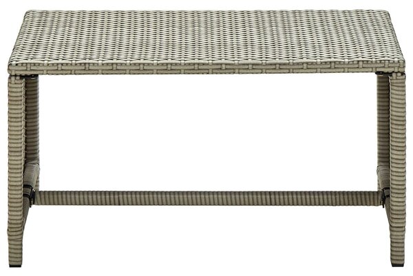 Bézs polyrattan dohányzóasztal 70 x 40 x 38 cm