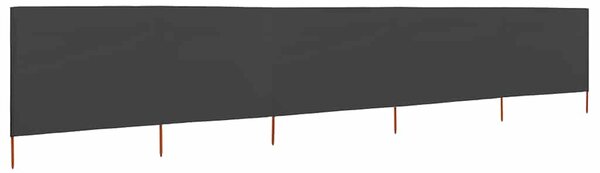 Antracitszürke szövet 5-paneles szélfogó 600 x 120 cm