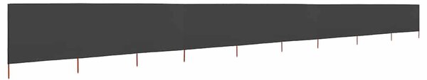 Antracitszürke 9 paneles szövet szélfogó 1200 x 160 cm