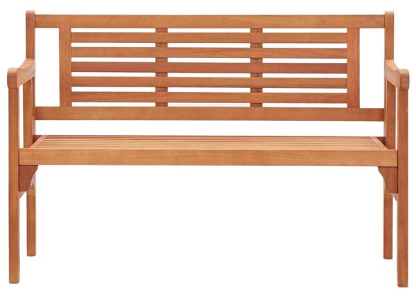 Összecsukható tömör eukaliptuszfa kerti pad 120 cm