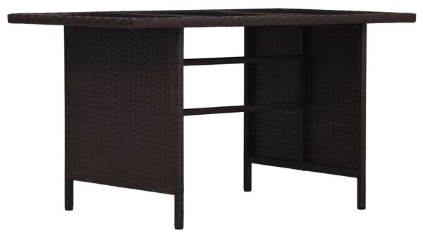 VidaXL 3-részes barna polyrattan kerti bútorgarnitúra párnákkal