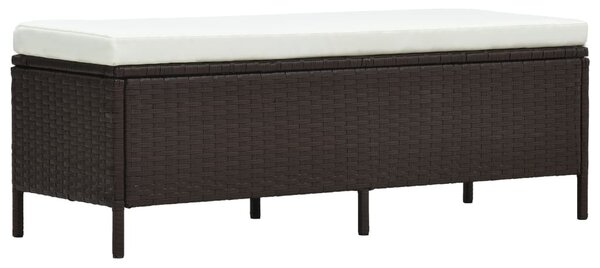 VidaXL 3-részes barna polyrattan kerti bútorgarnitúra párnákkal