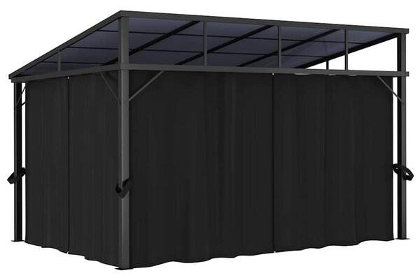 VidaXL antracitszürke függönyös pavilon 405 x 294 x 244 cm