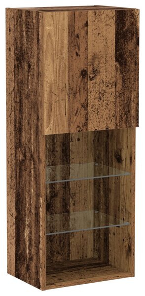 TV szekrény garnitúra 40,5 x 30 x 102 cm Öreg fa Szerelt Fa