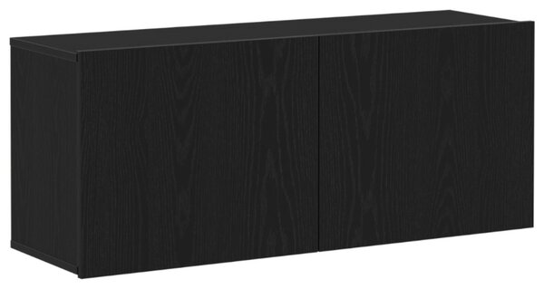 TV szekrény garnitúra 100 x 30 x 41 cm Fekete tölgy Szerelt Fa