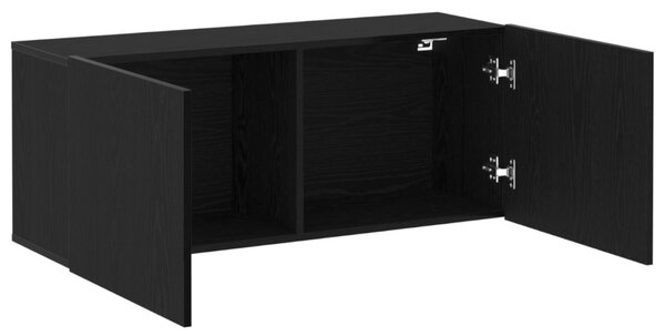 TV szekrény garnitúra 100 x 30 x 41 cm Fekete tölgy Szerelt Fa