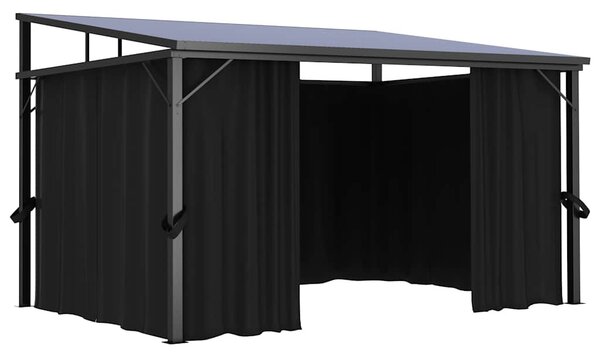 VidaXL antracitszürke függönyös pavilon 405 x 294 x 244 cm