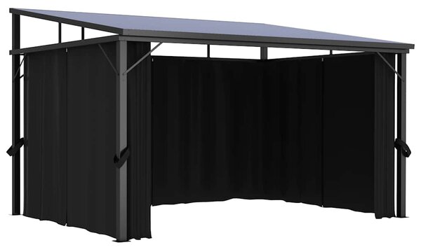 VidaXL antracitszürke függönyös pavilon 405 x 294 x 244 cm