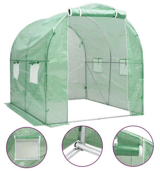 VidaXL melegház 4 m² 2 x 2 x 2 m