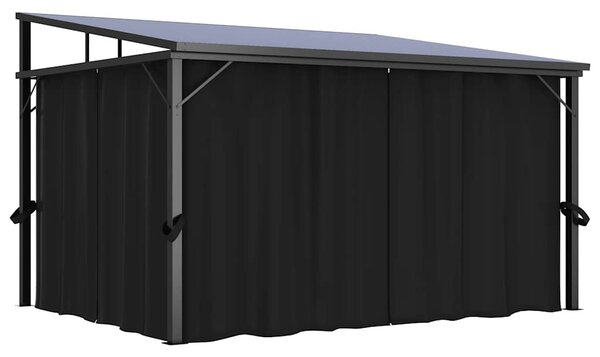 VidaXL antracitszürke függönyös pavilon 405 x 294 x 244 cm