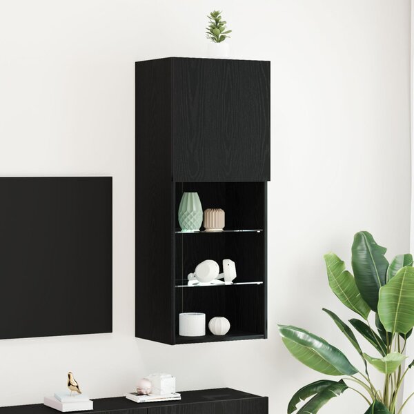 TV szekrény garnitúra 40,5 x 30 x 102 cm Fekete tölgy