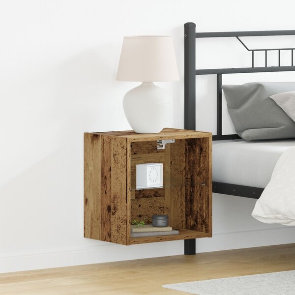 Lebegő Polc Ót Wood 40x28,5x40 cm Mérnöki Fa