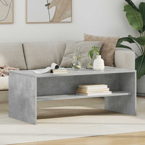Dohányzóasztal Beton Szürke 100 x 50 x 40 cm Faanyag
