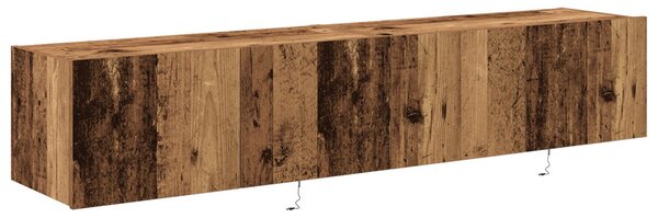 TV Fali Szekrény 2 pcs Öreg fa 80 x 35 x 31 cm Faanyag