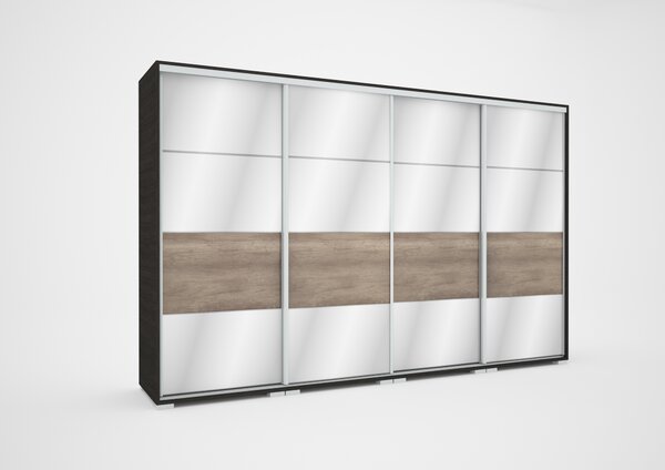 MIRROR tolóajtós gardrób (Méret: 100 cm)