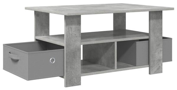 Dohányzóasztal fiókkal Beton Szürke 77 x 55 x 42 cm Faanyag
