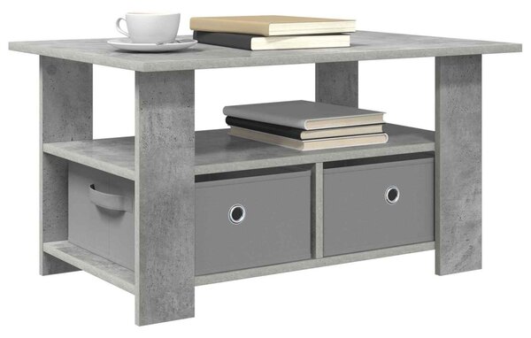 Dohányzóasztal fiókkal Beton Szürke 77 x 55 x 42 cm Faanyag