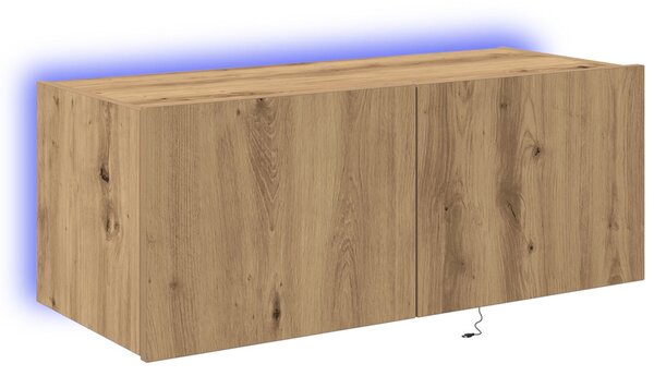 TV Fali Szekrény 80 x 35 x 31 cm Artisan tölgy Szerelt Fa