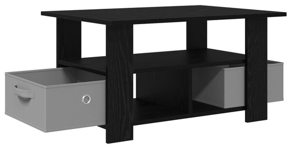 Dohányzóasztal fiókkal Fekete tölgy 77 x 55 x 42 cm Faanyag
