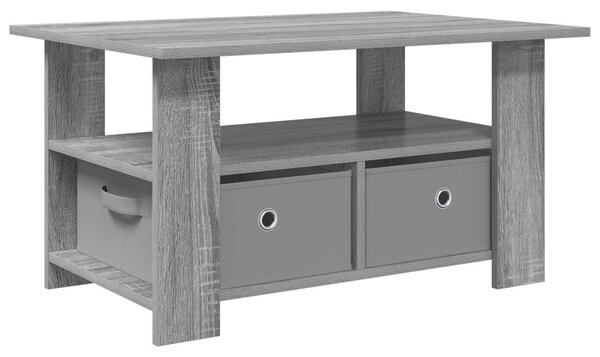 Dohányzóasztal fiókkal Szürke Sonoma 77 x 55 x 42 cm Faanyag