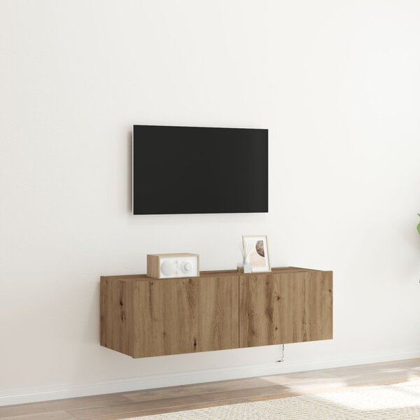 TV Fali Szekrény 100 x 35 x 31 cm Artisan tölgy Szerelt Fa