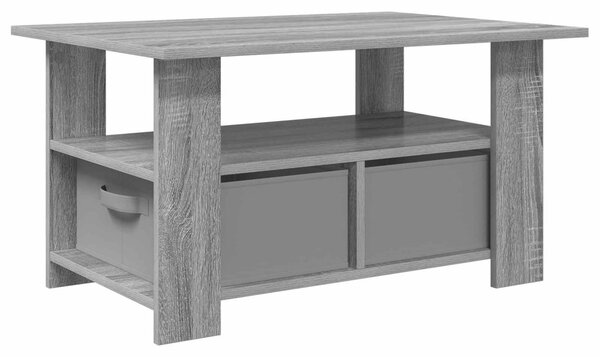 Dohányzóasztal fiókkal Szürke Sonoma 77 x 55 x 42 cm Faanyag