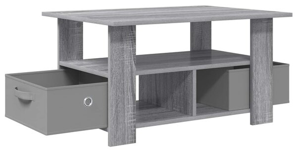 Dohányzóasztal fiókkal Szürke Sonoma 77 x 55 x 42 cm Faanyag
