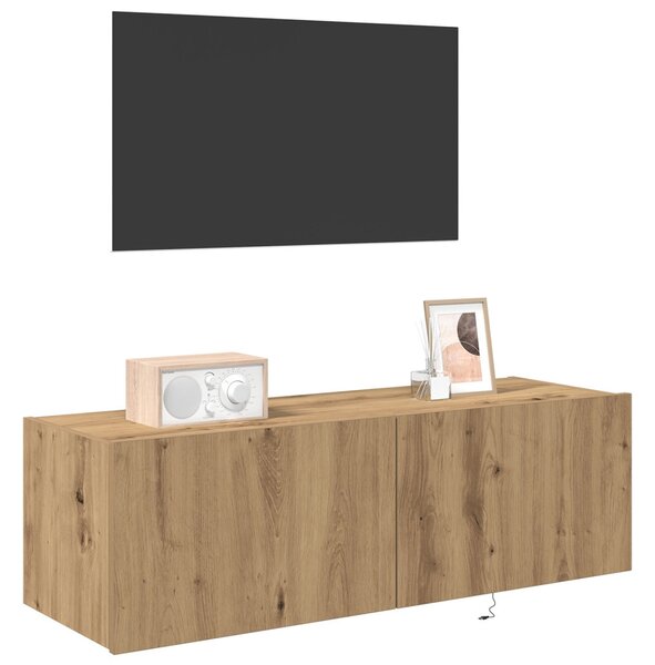 TV Fali Szekrény 100 x 35 x 31 cm Artisan tölgy Szerelt Fa