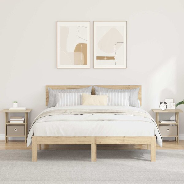 Éjjeli asztal 2 db Sonoma tölgy 41 x 40 x 45 cm Szerelt Fa