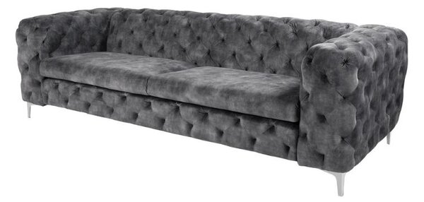Modern Barock kanapé sötétszürke 240 cm