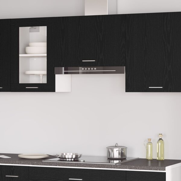 VidaXL Függő szekrény fekete tölgyből - 60x31x60 cm, Mérnöki faforgácsból készült