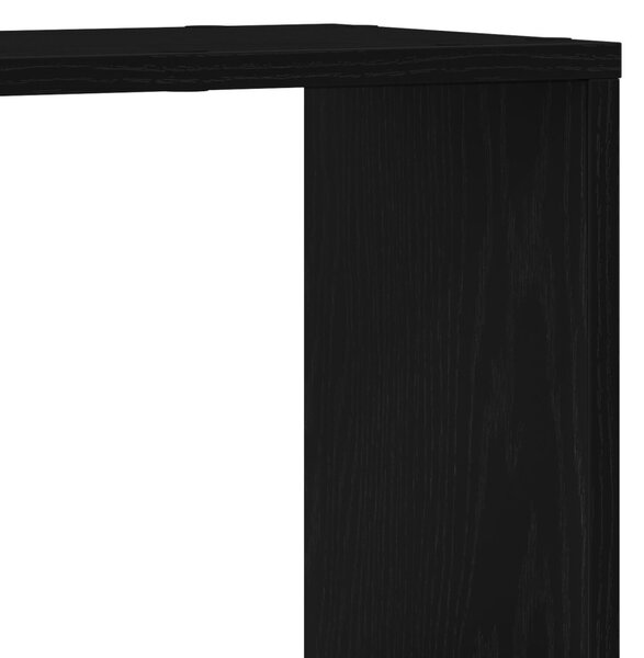 Könyvespolc Fekete tölgy 60x24x63 cm Mérnök Fa