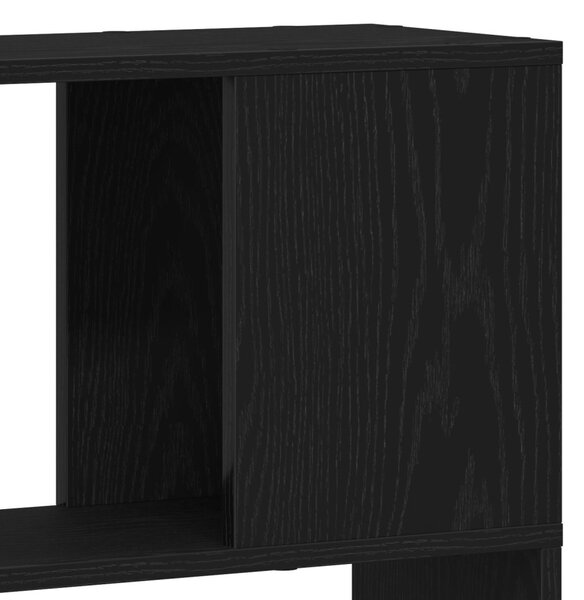 Könyvespolc Fekete Tölgy 80x24x186 cm Mérnöki Fa