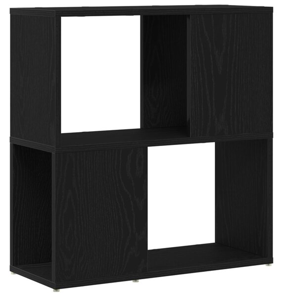 Könyvespolc Fekete tölgy 60x24x63 cm Mérnök Fa