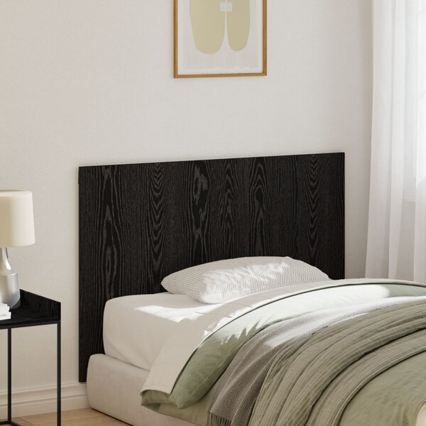 VidaXL Ágy Fejtámla Fekete Tölgy 120x1,5x80 cm Műszakilag kidolgozott Fa