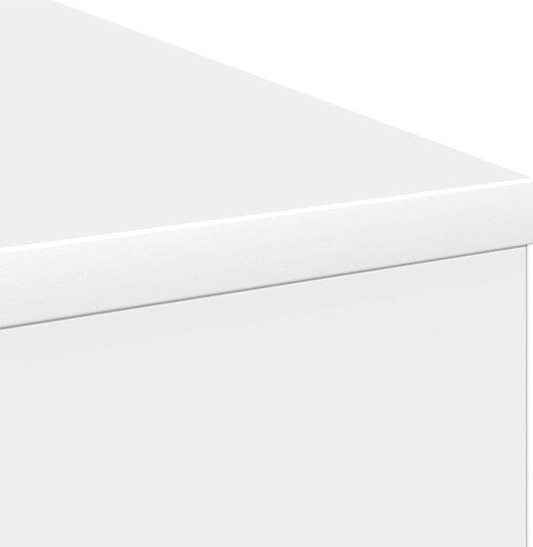Asztal fiókkal polcokkal Fehér 100 x 40 x 75 cm Faanyag