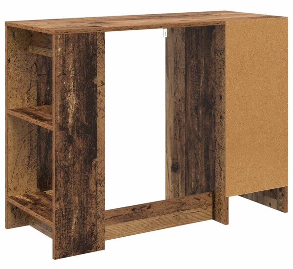 Asztal fiókkal polcokkal Öreg fa 100 x 40 x 75 cm Faanyag