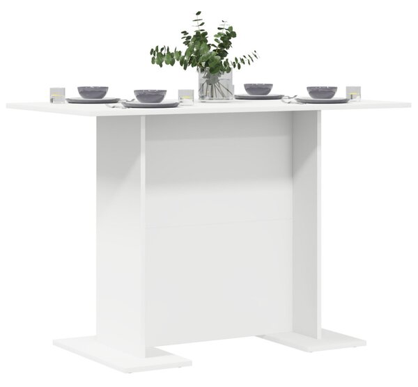 Étkezőasztal Fehér 110x60x75 cm Összeszerelt fa