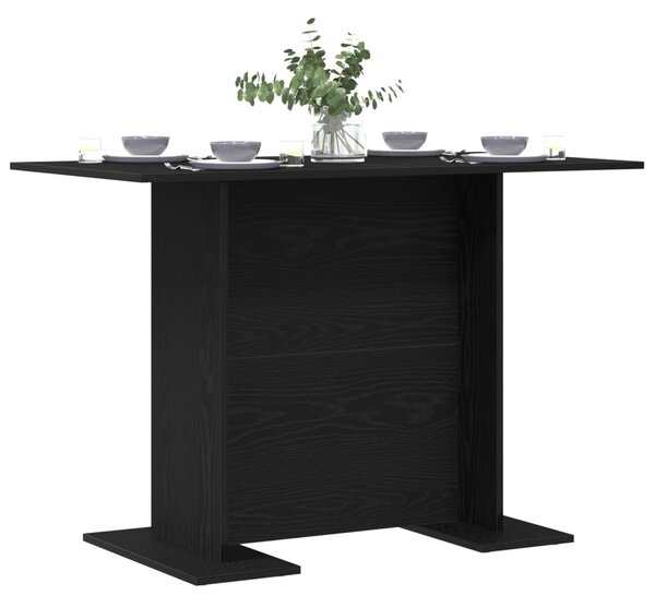 Étkezőasztal Fekete Tölgy 110x60x75 cm Mérnöki Fa